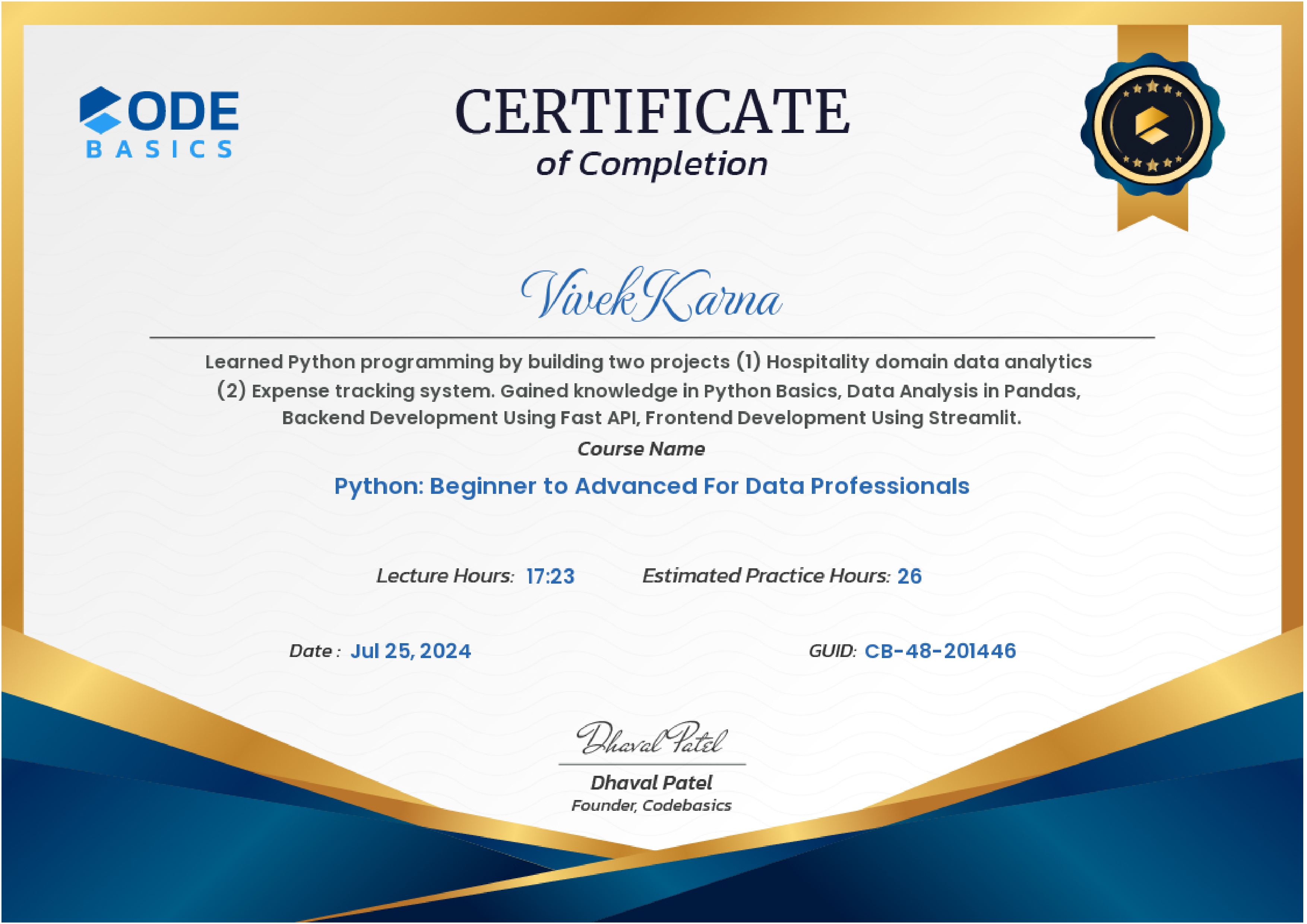 Certificate Image